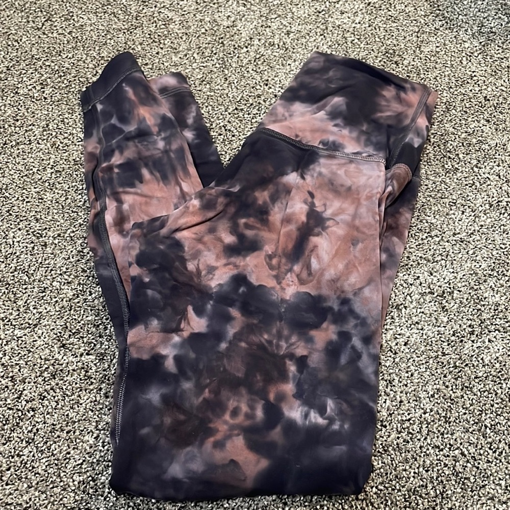 Tie dye lululemon align leggings, 7/8 length